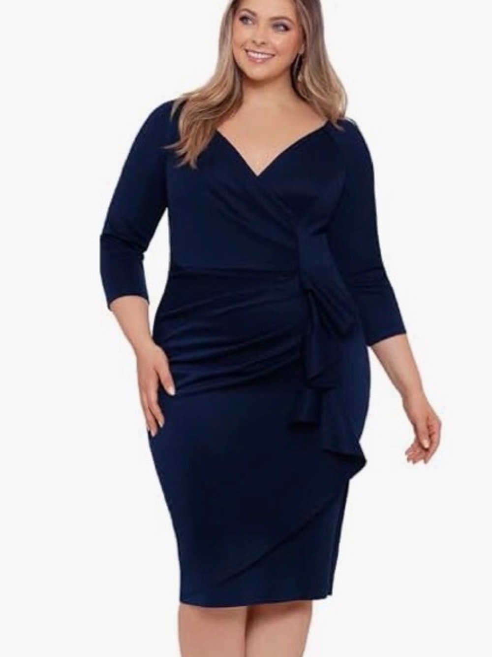 Xscape Hunter Teal-Blue Pencil Skirt